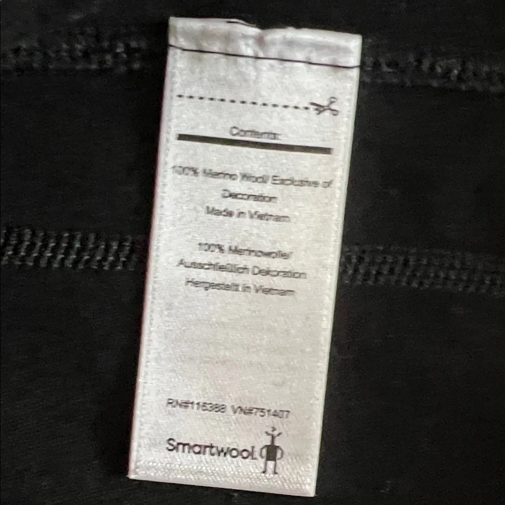 Smartwool Adult Black Long Underwear Leggings - Picture 3 of 4